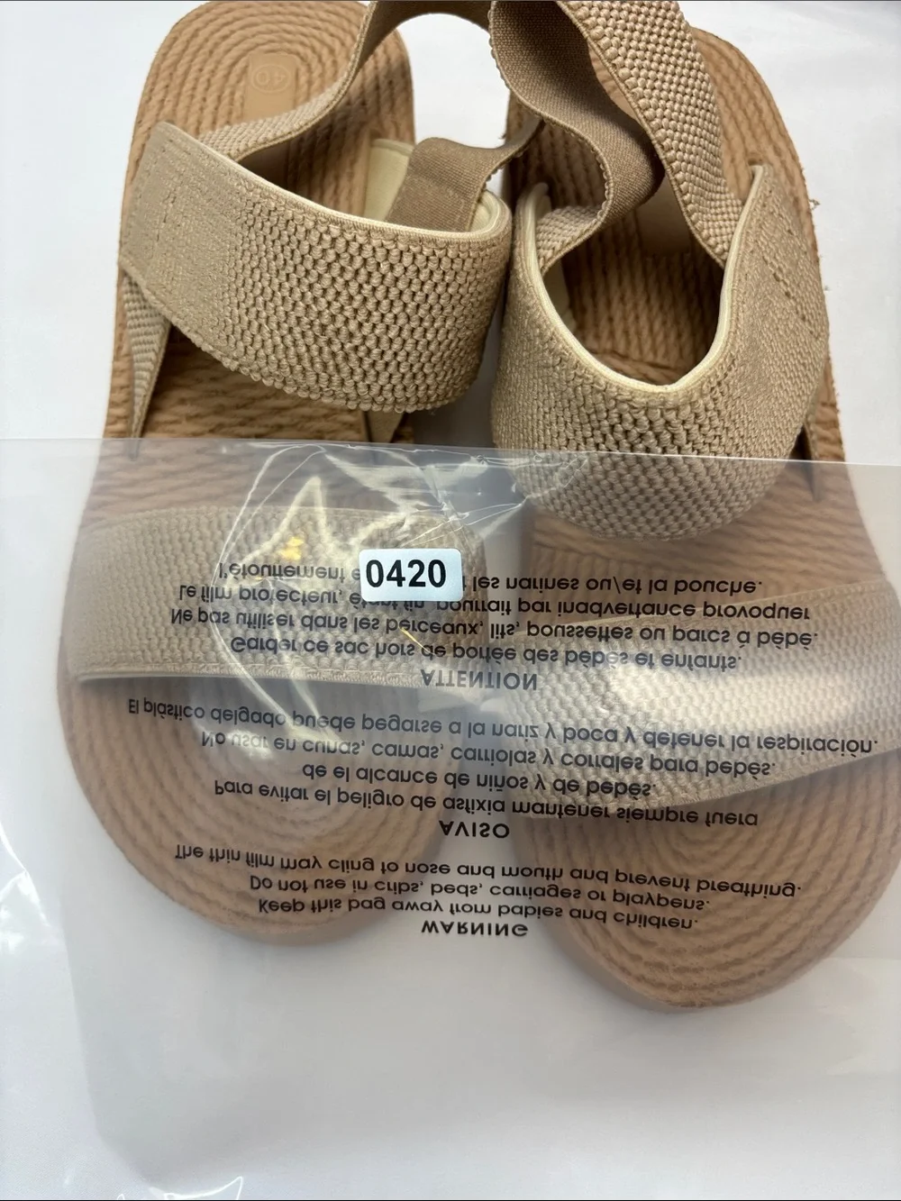 Fashion‎ Women’s 40 Beige Wedge Sandals - Comfortable Summer Platform #420